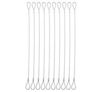 Mikikit Security Wire Rope for Stainless Steel 10pcs with Double Loop Key Rings Strong Loadbearing Capacity Smooth and Delicate and Cable Lock Travel Outdoor Activities