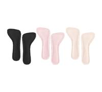 Mikikit Self-Adhesive High Heel Shoe Insoles and Double Sides Adhesive Tape with Breathable Latex 3 Pairs Skin-Friendly Pu Leather Inserts for Women for Travel and Daily Comfort