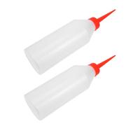 Mikikit Sewing Machine Oil Plastic Bottles with Precision Needle Tips 2pcs Spare Oil Jug Included for Industrial and Home Use 10.24In Height