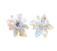 Mikikit Shoe Clips Acrylic and Glass Material Crystal Elegant for Shoes Decor for Graduation Festival Charms