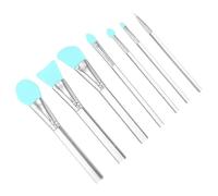 Mikikit Silicone Brush Set That Will Not Scratch Your 7pcs with Acrylic Handle Soft Cosmetic Brushes and Effective Product for Home Use and Professional Beauty Salon