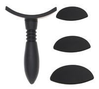 Mikikit Silicone Eyeshadow Stamp Set 4pcs Black Handle, Instant Eye Shadow Applicator for Women, Includes Large, Medium, Small Stamps, Suitable for Quick Makeup and Beginners