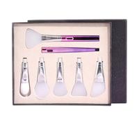 Mikikit Silicone Facial Mask Brush Set with Replaceable Heads for Even Application and Easy to Dry Skin Care, Beauty Tool for Applying Mud and Skincare Products