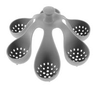 Mikikit Silicone Hard Boiled Egg Cooker 6pcs Set Steamer Rack and Egg Holder Heat-resistant Kitchen Gadget for Stove and Microwave Cooking for Home Use