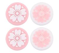 Mikikit Silicone Joystick Grip Button Caps Analog Stick Covers Abrasion Resistant and Comfortable Pink 4pcs for Game Controllers for Gaming Sessions