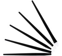 Mikikit Silicone Makeup Brush Set for Eyeshadow and Eyebrow with Aluminium Tube Handles, Portable and Suitable for Hard-to-reach Areas, for Professional and Daily Use, 5pcs Set
