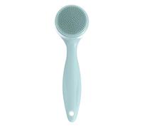 Mikikit Silicone Manual Facial Cleansing Brush for Women, Deep Pore Face Scrubber with Soft Silicone Bristles, Green Face Brush for Gentle Daily Skincare and Makeup Removal