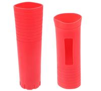 Mikikit Silicone Mic Handle Sleeve with Red Stylish Design 2pcs for Wireless Microphone Anti-slip Mic Handle Cover Extends Lifespan and Protects Microphone for Karaoke and Live