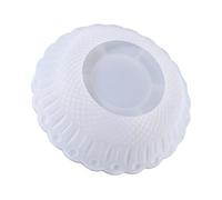 Mikikit Silicone Resin Mould Crystal Epoxy Casting Mold DIY Making Multi-Functional for Versatile Food Dish Making Mold White Silicone Fruit Plate Storage Tray
