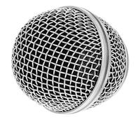Mikikit Silver Metal Microphone Ball Head Mesh Grill Replacement with Stylish Design and Workmanship, Reduces Breath and Wind Noise, for Microphone Head Repair and Replacement
