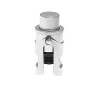 Mikikit Silver Stainless Steel Wine Stopper with Vacuum Pump and Date Turntable, Reusable Sparkling Bottle Sealer with Abs and Silicone for Sparkling Wine Preservation