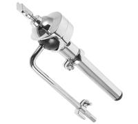 Mikikit Single Arm Tom Drum Stand Metal Mount Drum Accessory Bracket for Percussion Instruments Short Version Suitable for Stage and Practice Display Assorted style