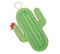 Mikikit Sisal Cat Scratch Pad with Rope for Cats Cactus Shape Protects Furniture Suitable to Doors and Doorknobs
