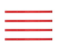 Mikikit Skateboard Rail Guards Rib Bones 4Pcs Red 14.34X0.71X0.28In Suitable for Longboards Street Tricks and Scooters