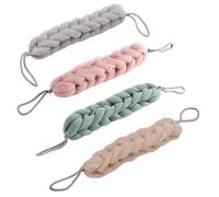 Mikikit Skin Bathing Towel 4Pcs Long Strip PE Rich Foaming Towels for Accelerating and Back Scrub