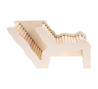 Mikikit Small Pets Wooden Hideout with Hamster Ladder Climbing Nest for Cage Decoration and Exercise 10.04In X 4.33In X 5.12In Designed for Hamster Boredom Breaker and Enclosure