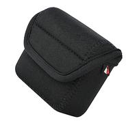 Mikikit Speaker Carrying Shell and Protective Bag with Elastic Waist Strap and Buckle Compatible with Jbl Go 2, Portable Waterproof Neoprene Case for Travel and Outdoor Use, Black