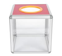 Mikikit Square Draw Box with Lock 7.87In Container for Fundraising and Ticket Holding at Annual Charity Functions