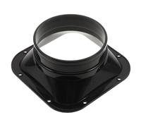 Mikikit Square Round Duct Flange Adapter Round Duct Pipes and Square Air Vents, Plastic Material Pre-drilled Mounting Holes and Integrated Sealing Groove, for Kitchen and Bathroom