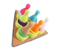 Mikikit Squeaky Bowling Puppy Foraging Snuffle Mat 35x35x18cm Colorful Dog Training Cushion Interactive Enrichment Feeding Mat for Dogs