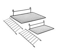 Mikikit Stainless Steel Bird Perch Platform Space-saving Bird Training Stand and Breathable Grid Mesh Design with Climbing Ladder for Small Animals and Parrots for Home or Pet Shop
