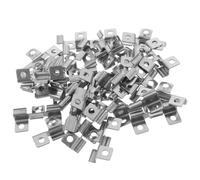 Mikikit Stainless Steel Deck Fastener Clips Metal Deck Board Spacers 100pcs with Hidden Design Versatile Application for Composite Decking Boards for Flooring and DIY Decorative Panels