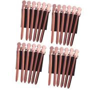 Mikikit Stainless Steel Hair Clips Lightweight 24pcs for Styling Sectioning, Golden Duckbill Design, No Hair Dents or Kinks, Easy to Open for Hairdressing Salon and Individual Use