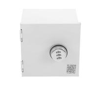 Mikikit Stainless Steel Lockable Socket Case 1-Gang Waterproof Outlet Cover with Password Lock, Heavy Duty Wall Switch Guard for Home Office Outdoor Electrical Safety