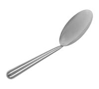 Mikikit Stainless Steel Spatula Spoon Kitchen Serving Spoon with Comfortable Grip and Ergonomic Design for Scooping Tofu Brain and Jelly for Home and Restaurant Use