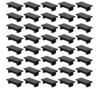 Mikikit Strut Channel End Caps Accommodates Multiple Rail Sizes Black 50pcs Plastic Protective Cover Caps Rectangle Shape for Industrial Shelving and Strut Rail for Labs and Showcase