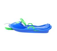 Mikikit Thickened Ski Board Sledge with Brakes and Steering Wheel for Adults and Outdoor Grass and Use Smooth Control and Craftsmanship Blue