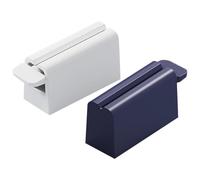 Mikikit Toothpaste Dispenser Holder Abs and Silicone Material with Punch Free Installation Wall Mounted for Bathroom Use Suitable for Medicine Tubes and Hair Dyes