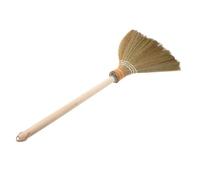 Mikikit Traditional Vietnamese Corn Broom with Soft Bristles and Wooden Handle for Indoor and Outdoor Cleaning Living Rooms Kitchens Garage Driveway Versatile Dust Removal and Efficient