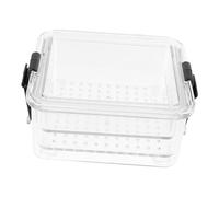 Mikikit Transparent Tofu Presser with Non Slip Pads Plastic Bean Curd Maker for Easy Water Drainage User Friendly Kitchen Tool for Homemade Firm Tofu Preparation