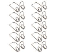 Mikikit Trumpet Water Gate Valve Springs 10Pcs Silver Iron Replacement Springs for Tuba and French Horn Drain Key Accessories
