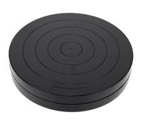 Mikikit Turntable Plate for Pottery and Model-Making, 360 Degree Clay Rotating Tool with Flexible Rotation, Black Plastic Clay Sculpture Turntable Wheel