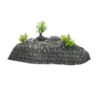 Mikikit Turtle Basking Platform Resin Climbing Ramp Realistic Rock Resting Terrace Stone for Turtle and Reptile Habitat Decoration Suitable for Homes and Aquarium Sculpture