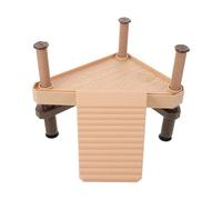 Mikikit Turtle Basking Platform with Suction Cups Wooden Aquatic Turtle Resting Dock and Climbing Ramp for High Water Level Tanks Reptile Habitat Décor
