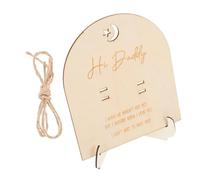Mikikit Unique Pregnancy Test Commemorative Wooden Keepsake Board Stand Reveal Decor for Expectant Couples