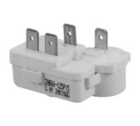Mikikit Universal 4-pin Compressor Starter Relay with Overload Protector for Refrigerator and Freezer, Ptc Relay Switch Compatible with Mini Fridge, Kitchen Appliance Replacement Part