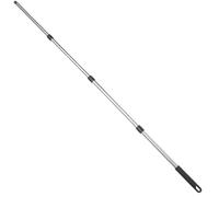 Mikikit Universal 4-Section Stainless Steel Mop Rod Stick Replacement, Metal Broom Handle for Floor Cleaning, Sturdy Mop Pole Accessory Compatible with American, German, Italian Thread