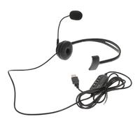 Mikikit USB Call Centre Headset with Microphone for Office Phone, Featuring Advanced Noise Reduction Technology and Volume Adjustment, Suitable for Presentations and Online Courses