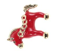 Mikikit Vintage Inspired Horse Brooch Lapel Pin for Men and Women, Copper Material with Lasting Shine and Zodiac Horse Design, Decorative Accessory for Parties and Suits