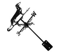 Mikikit Vintage Sausage Dog Garden Weathervane Metal Wind Direction Indicator Outdoor Lawn Weather Vane Iron with Workmanship Weather Resistant Decorative Ornament