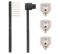 Mikikit Vinyl Record Player Stylus Replacement Needle with Professional Cleaning Brush for Turntable, Plastic and Metal Material, White Colour, for Home Entertainment and Family Gatherings