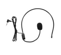 Mikikit Voice Amplifier Microphone Headset Wired 3.5mm Ear Microphone for Teachers Tour Guides Lectures Black Wearable for Speaking and Live Performance Random Style