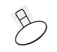 Mikikit Wall Mounted Pet Bowl Mount for Cats and Pets Black Plastic and Iron Feeding Shelf with Nail-free Stickers Prevents Bowl Overturning and Reduces Cat's Neck Burden or House