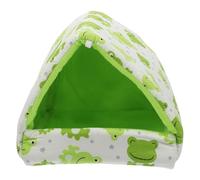 Mikikit Warm Keeping Small Pet Nest for Hamsters and Guinea Pigs, Light Green Cotton Cloth and Polyester Material, Safe and Cozy Hideout Suitable for Cage Installation and Playing