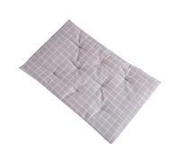 Mikikit Washable Cotton Pet Cushion for Dogs and Cats, Lightweight and Comfortable Nest Bed, Suitable for Puppies and Small Pets on Couches or Chairs, Size L Grey Plaid