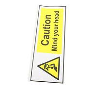 Mikikit Watch Your Head Warning Sign Sticker Low Caution Decal for Warehouse School Factory Safety